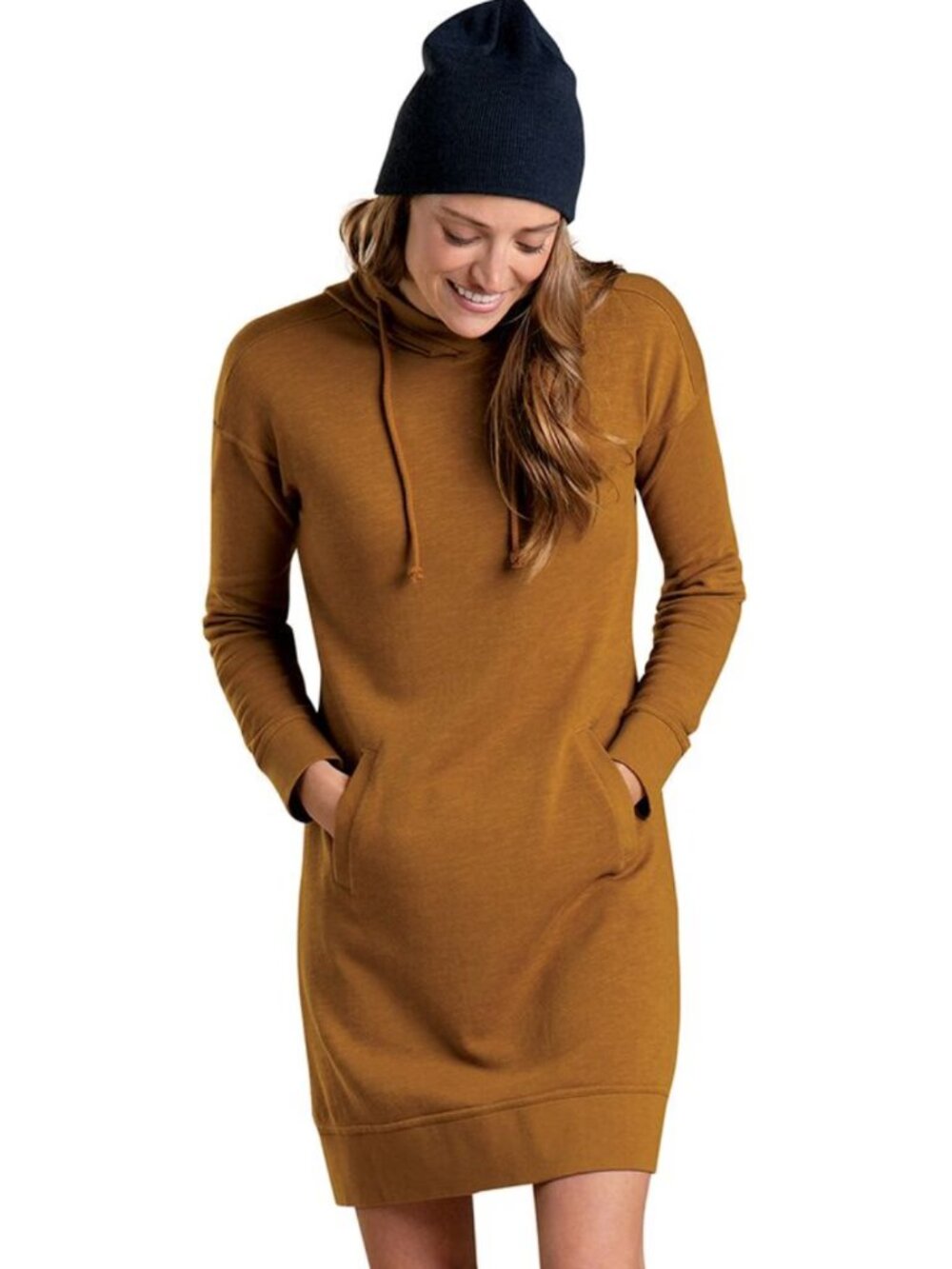 Toad&Co Follow Through Hooded Dress - Women's Medium - Soft Sweatshirt Dress